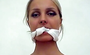 Blonde Cutie Gets Cleave-gagged And Roped